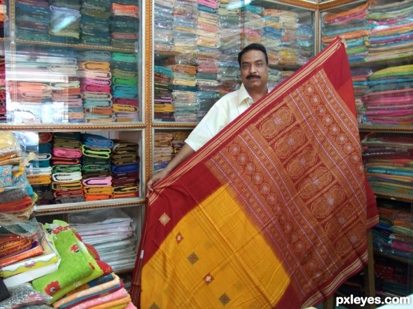 Creation of Elvis as sari shop owner : Step 1
